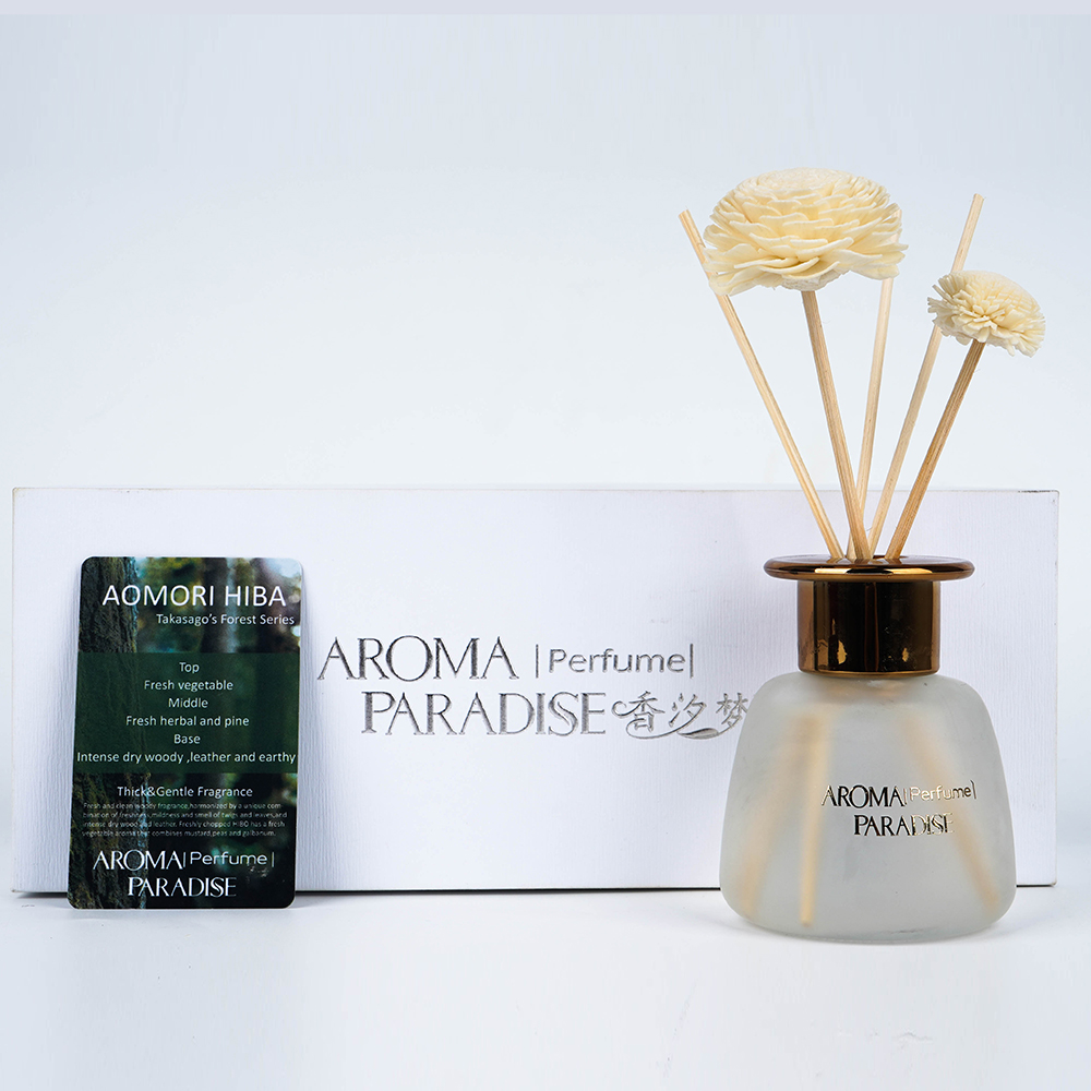 Botellas de difusor de aceite de esencia de aroma transparente cuadrada de 50 ml