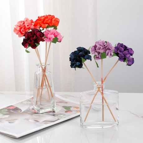 Flores de papel con fragancia colorida, flores absorbentes de aromas artificiales hechas a mano, accesorios de adorno difusor de caña, tallos de flores de papel difusor